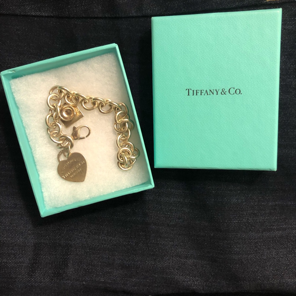 Tiffany heart tag charm bracelet
